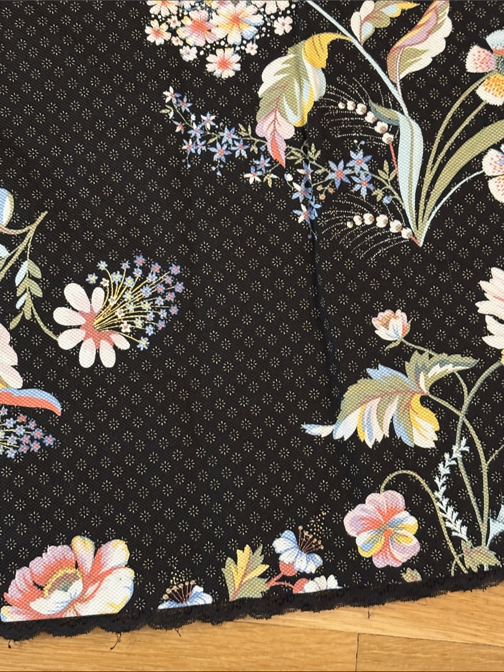 Anthropologie Maeve Ashbury Floral One Shoulder Dress Small 4 Black White - Picture 10 of 16